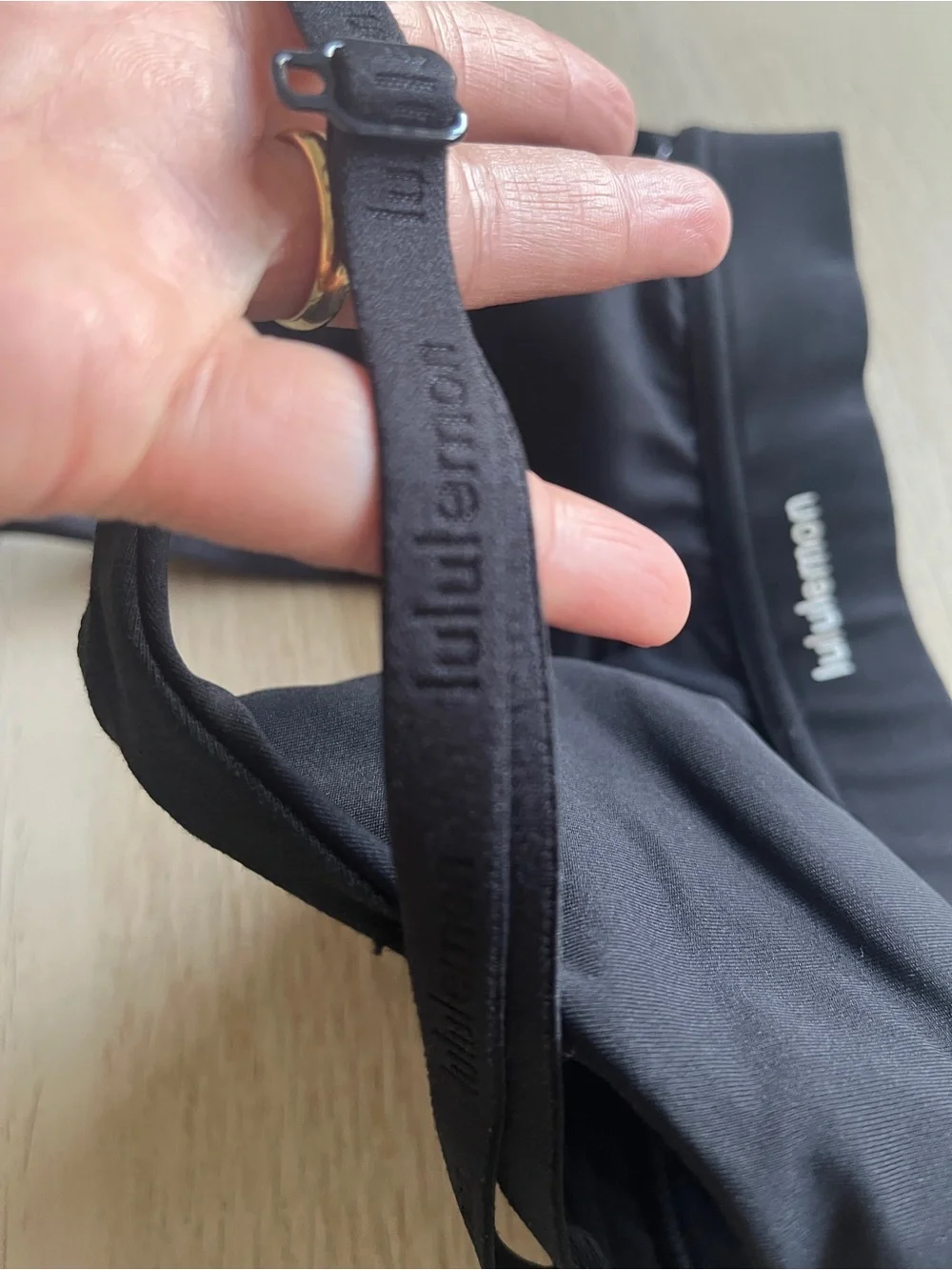 lululemon athletica Black Logo Triangle Light-Support Sports Bra size 4